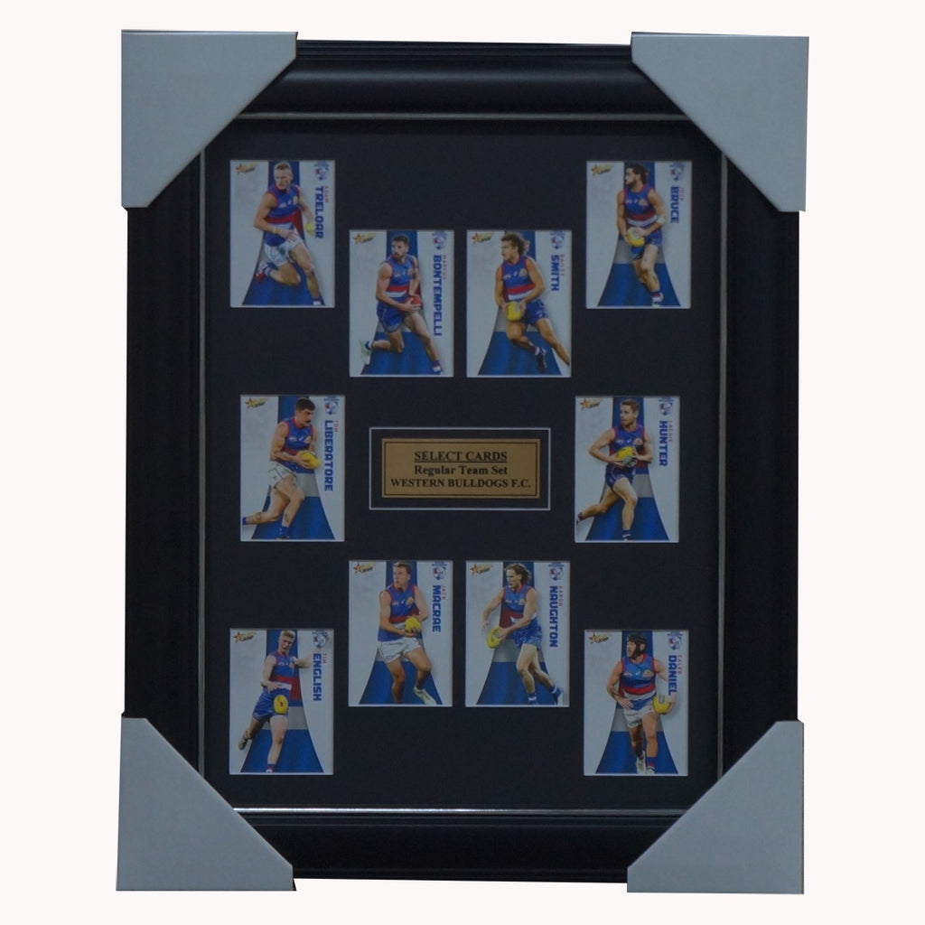 Western Bulldogs 2022 Select Card Team Set Framed Smith Bontempelli Naughton - 5047