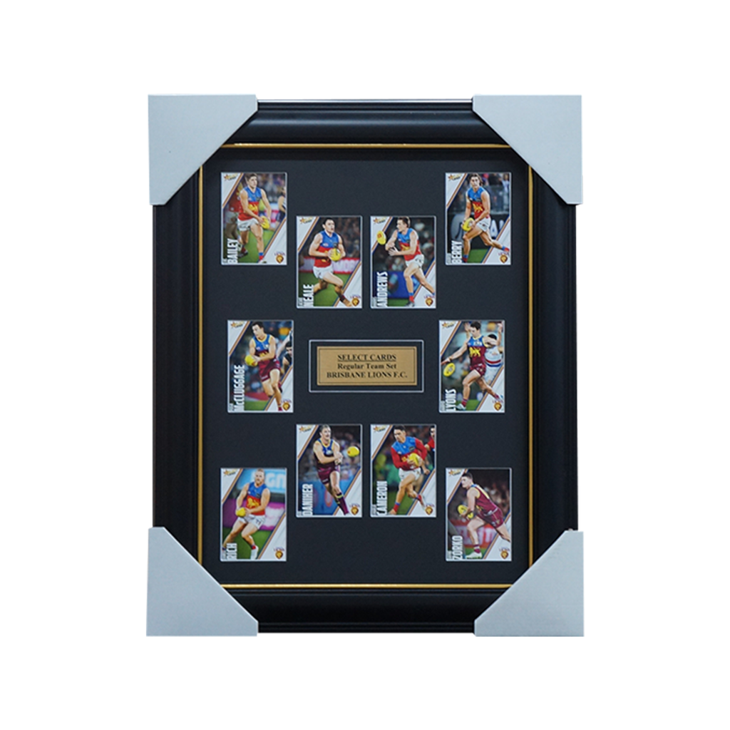 Brisbane Lions 2023 Select Card Team Set Framed Zorko Neale Cameron - 5392