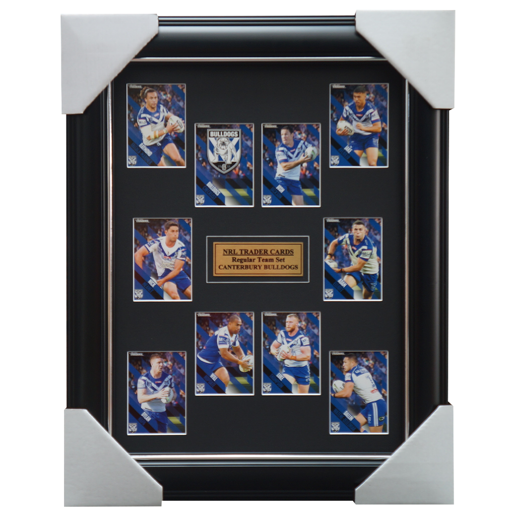 2021 NRL Traders Cards Canterbury Bulldogs Team Set Framed - 4649