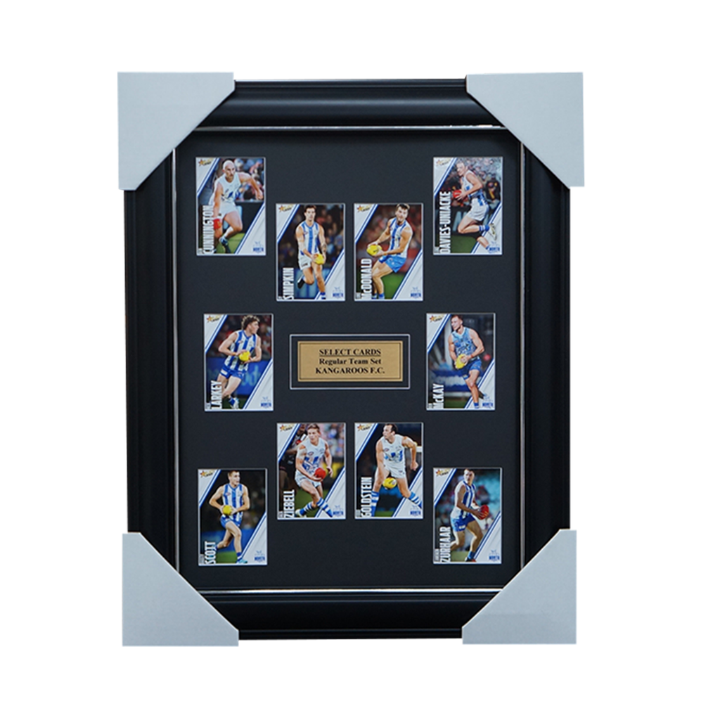 North Melbourne 2023 Select Card Team Set Framed Ziebell Cunnington Zurharr - 5402