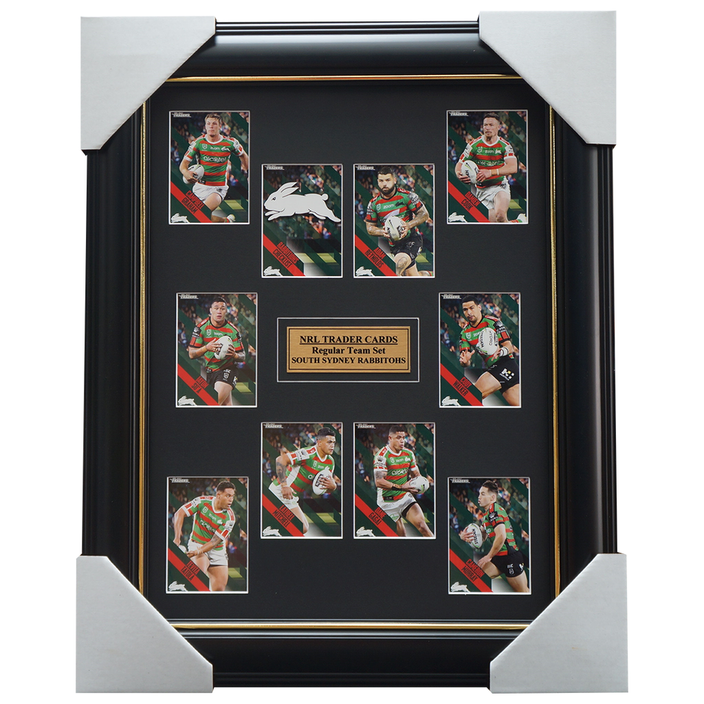 2021 NRL Traders Cards South Sydney Rabbitohs Team Set Framed - 4659