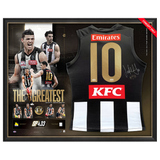 Scott Pendlebury Deluxe Signed Official AFL Collingwood Guernsey Framed - 7522