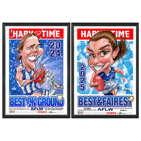2025 AFLW Best & Fairest / 2024 AFLW Best on Ground Harv Time Print Framed - 7347