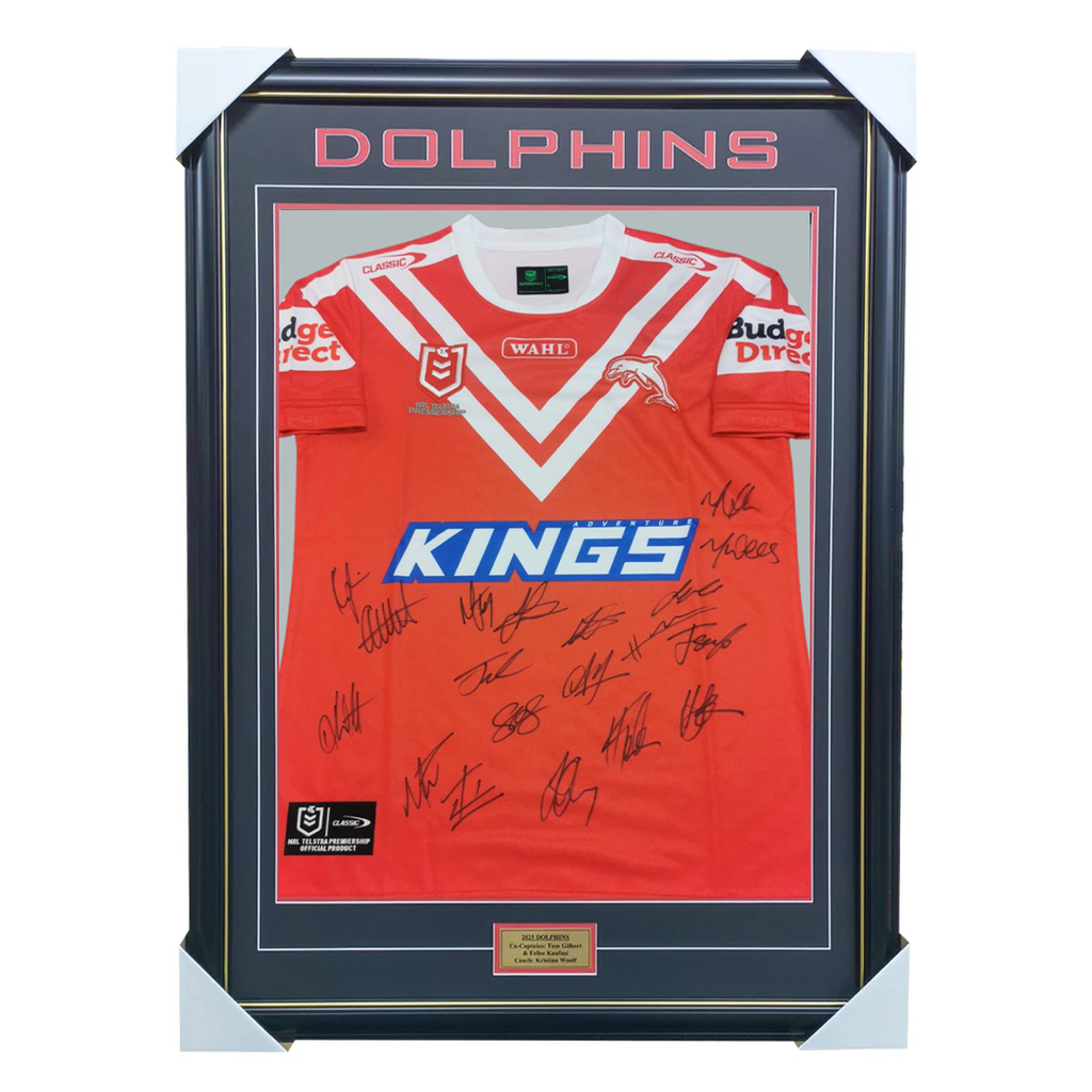 2025 Dolphins Team Signed Jersey Framed - 7176