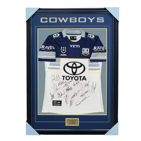 2025 North Queensland Cowboys Team Signed Jersey Framed - 7151