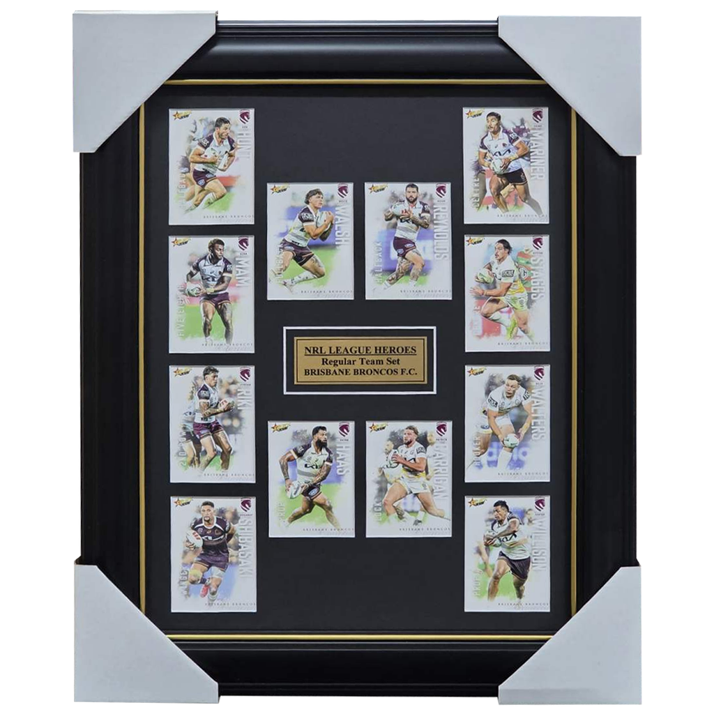 2026 Select NRL League Heroes Brisbane Broncos Team Set Framed - 7378