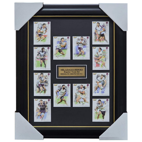 2026 Select NRL League Heroes Brisbane Broncos Team Set Framed - 7378