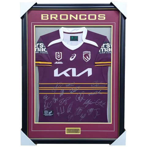2026 Brisbane Broncos Team Signed Jersey Framed - 7540