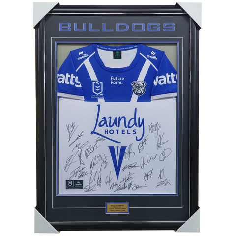 2026 Canterbury Bulldogs Team Signed Jersey Framed - 7360