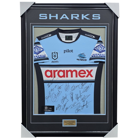 2026 Cronulla Sharks Team Signed Jersey Framed - 7457