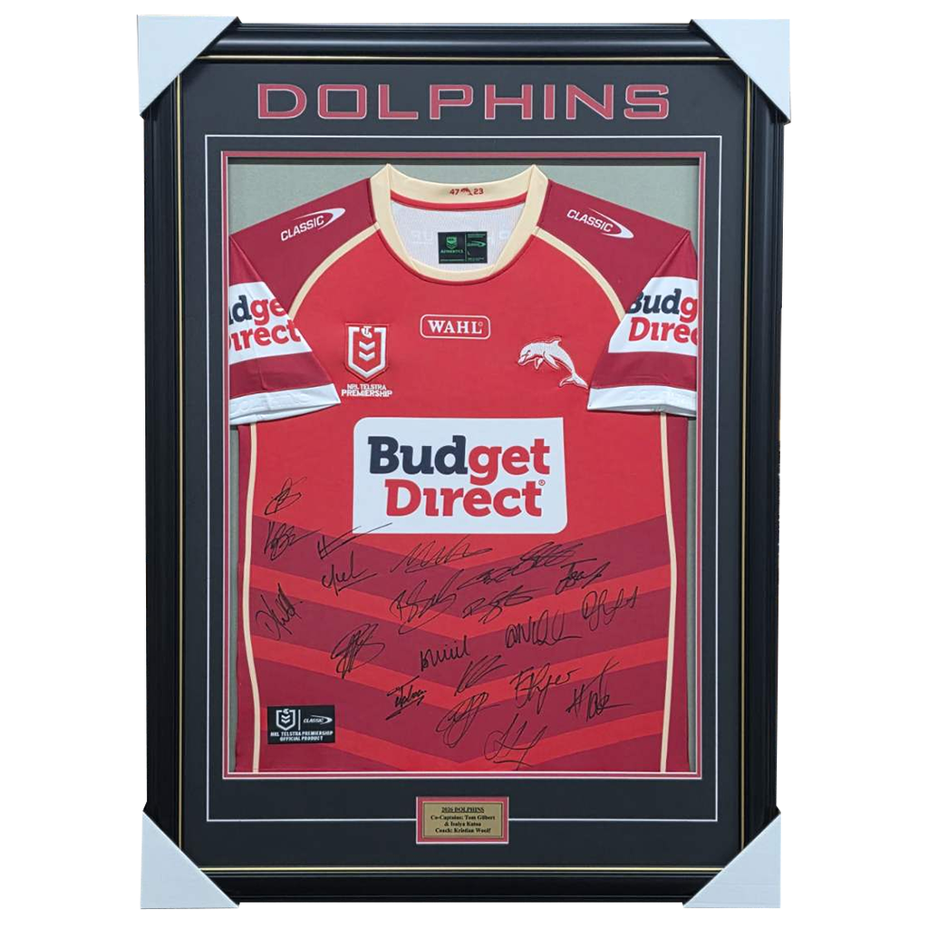 2026 Dolphins Team Signed Jersey Framed - 7591