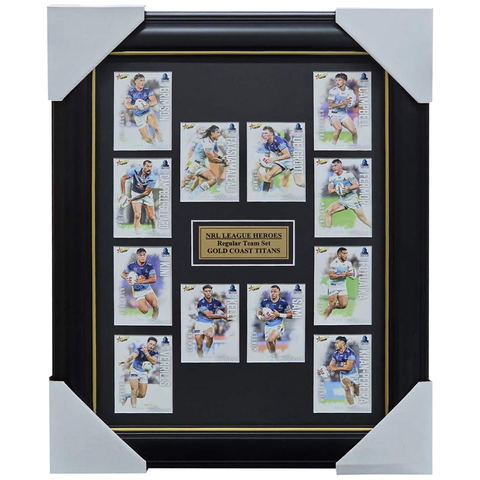 2026 Select NRL League Heroes Gold Coast Titans Team Set Framed - 7379