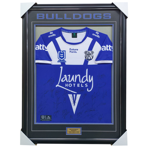 2026 Home Canterbury Bulldogs Team Signed Jersey Framed- 7443