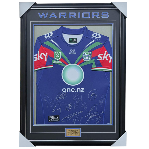 2026 New Zealand Warriors Team Signed Jersey Framed - 7455