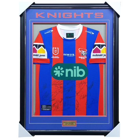 2026 Newcastle Knights Signed Jersey Framed - 7527
