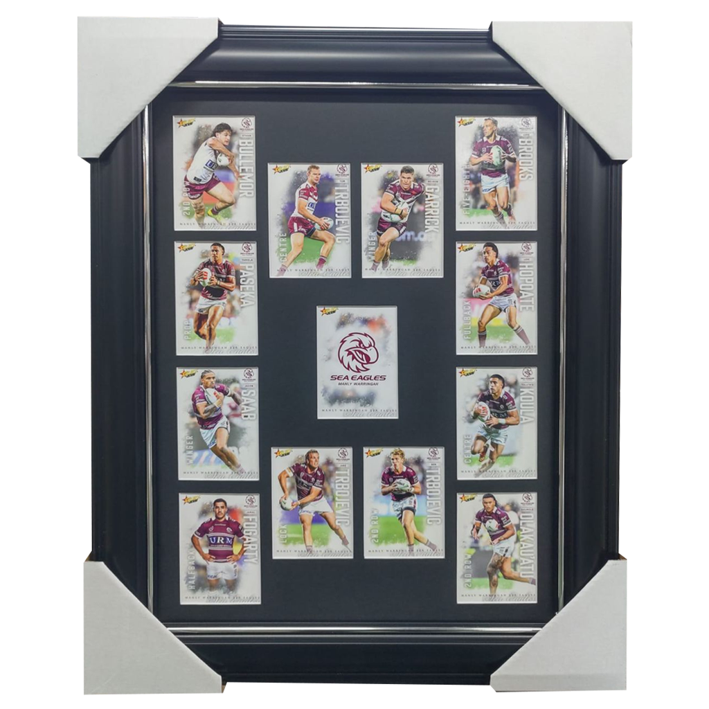 2026 Select NRL League Heroes Manly Sea Eagles Team Set Framed - 7388