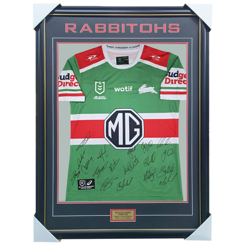 2026 South Sydney Rabbitohs Away Team Signed Jersey Framed - 7450