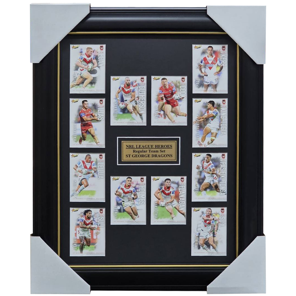 2026 Select NRL League Heroes St George Illawarra Dragons Team Set Framed - 7377