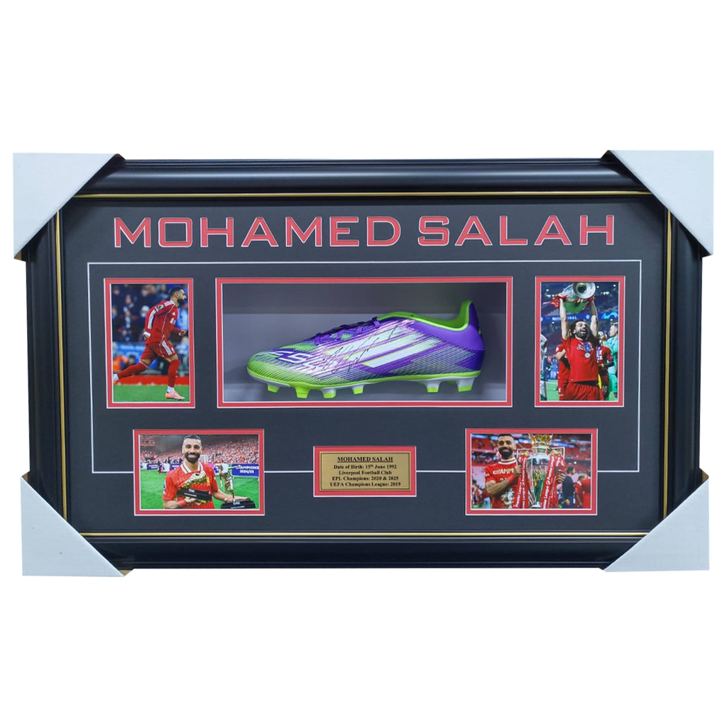 Mo Salah Liverpool Signed boots Collage Framed - 7560