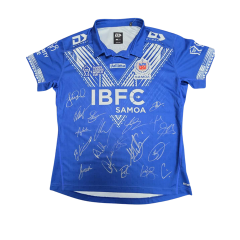 Samoa Signed 2026 Rugby World Cup Team Jersey - 7686