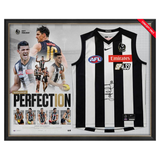 Scott Pendlebury Signed Collingwood Official AFL Record Breaking Guernsey Framed - 7521