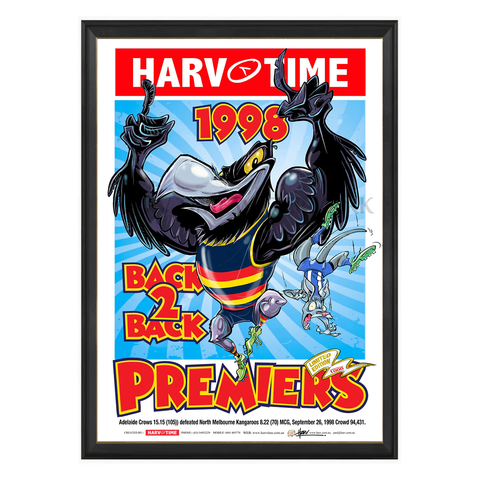 Adelaide Crows, 1998 Premiership Harv Time Print Framed - 7491