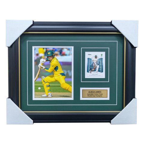 Alex Carey Australia Signed Card Collage Framed Australia - 7361