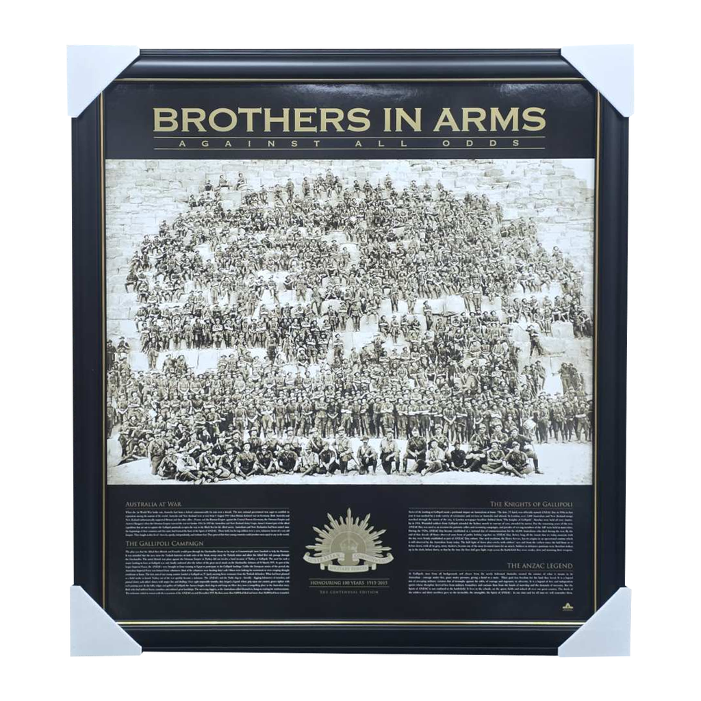 Anzac the Spirit of Gallipoli L/e War Print Framed With Pyramids Anzac Cove Ww1 - 3119