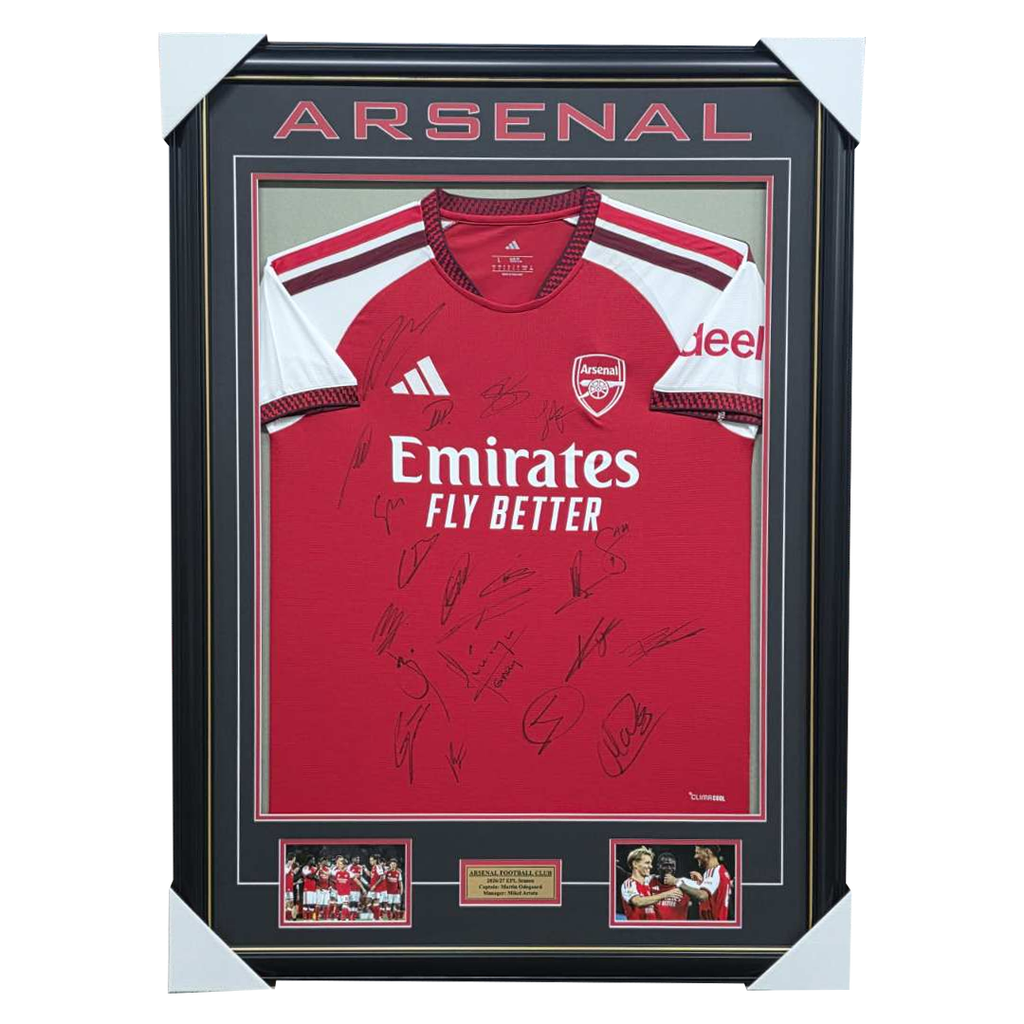 Arsenal Signed 2026/27 Signed Team Jersey Framed Odegard Saka - 7692
