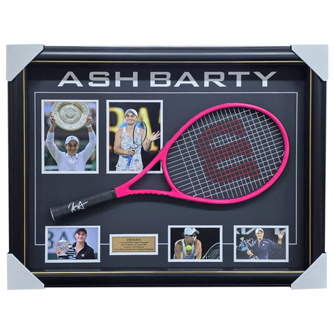 Ash Barty Signed Tennis Racquet Framed Grand Slam Champion - 7453