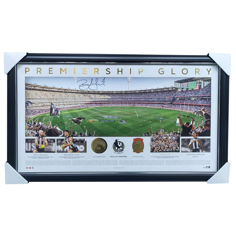 Brayden Maynard Signed 2023 Premiers Collingwood Print Framed - 7578
