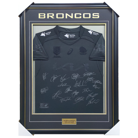 Brisbane Broncos 2025 Signed Team Limited Edition Jersey Framed - 7224