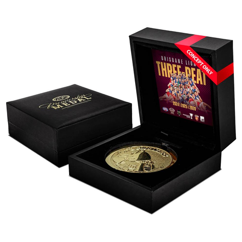 Brisbane Lions 2026 Premiers Official AFL Medal Display - 7639