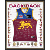 Brisbane Lions Back to Back 2024 & 2025 Team Signed Framed Guernsey Framed - 7285