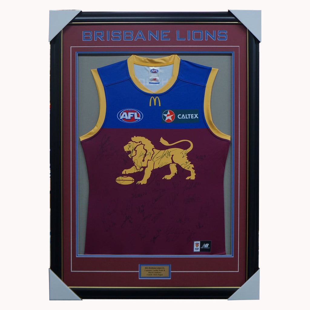 Brisbane Lions 2024 AFL Official Team Signed Guernsey 5819 HT