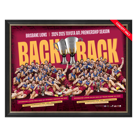 Brisbane Lions 2025 Premiers Official AFL Sportsprint Framed - 7266