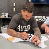 Brisbane Broncos Signed 2025 Premiers Official NRL White Deluxe Jersey Framed - 7331