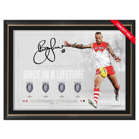 Buddy Franklin Signed Sydney Swans Retirement Official AFL Lithograph Framed - 5567