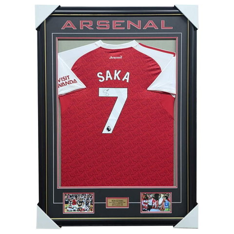 Bukayo Saka Signed Arsenal Jersey Framed EPL Champion - 7691