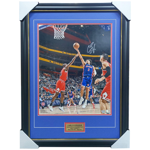 Cade Cunningham Signed Detroit Pistons Fanatics Photo Framed - 7489