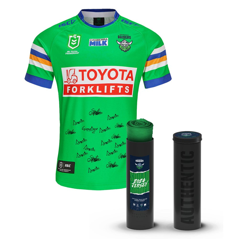 Canberra Raiders Football Club 2024 NRL Official Team Signed Guernsey - 5810