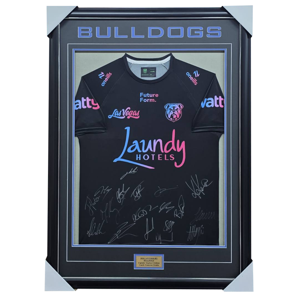 Canterbury-Bankstown Bulldogs 2026 Team Signed Vegas Framed - 7506