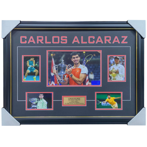 Carlos Alcaraz Signed Photo Collage Framed - 7449