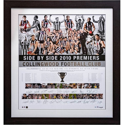 Collingwood 2010 Premiers Team signed Official AFL Lithograph Framed - 5518