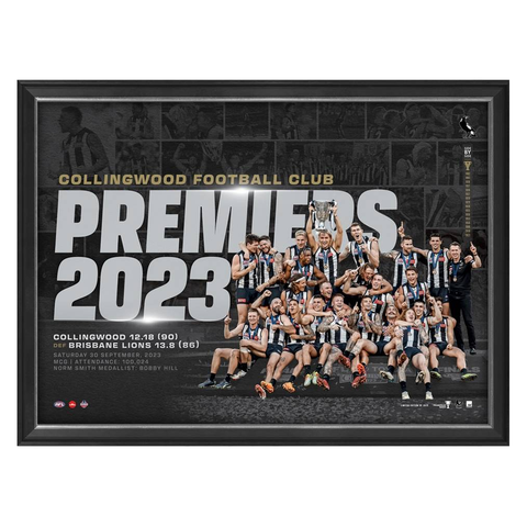 Collingwood 2023 Premiers Team Official AFL Sportsprint Framed - 5622