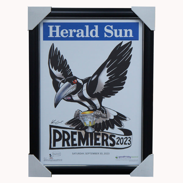 Collingwood 2023 Premiers Herald Sun Mark Knights AFL Print Framed - 5 ...