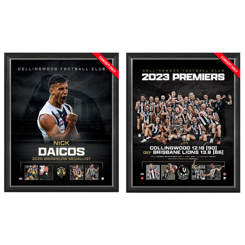 Collingwood Magpies Official AFL Player Print Framed & 2023 AFL Premiers - 7661