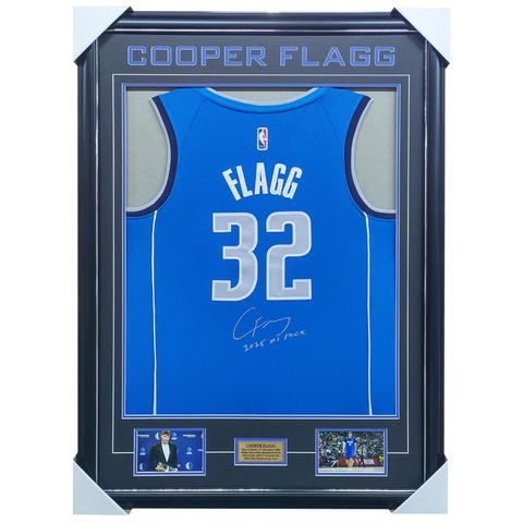 Cooper Flagg Dallas Mavericks Signed Jersey Framed with Photos 2026 NBA ROY - 7249