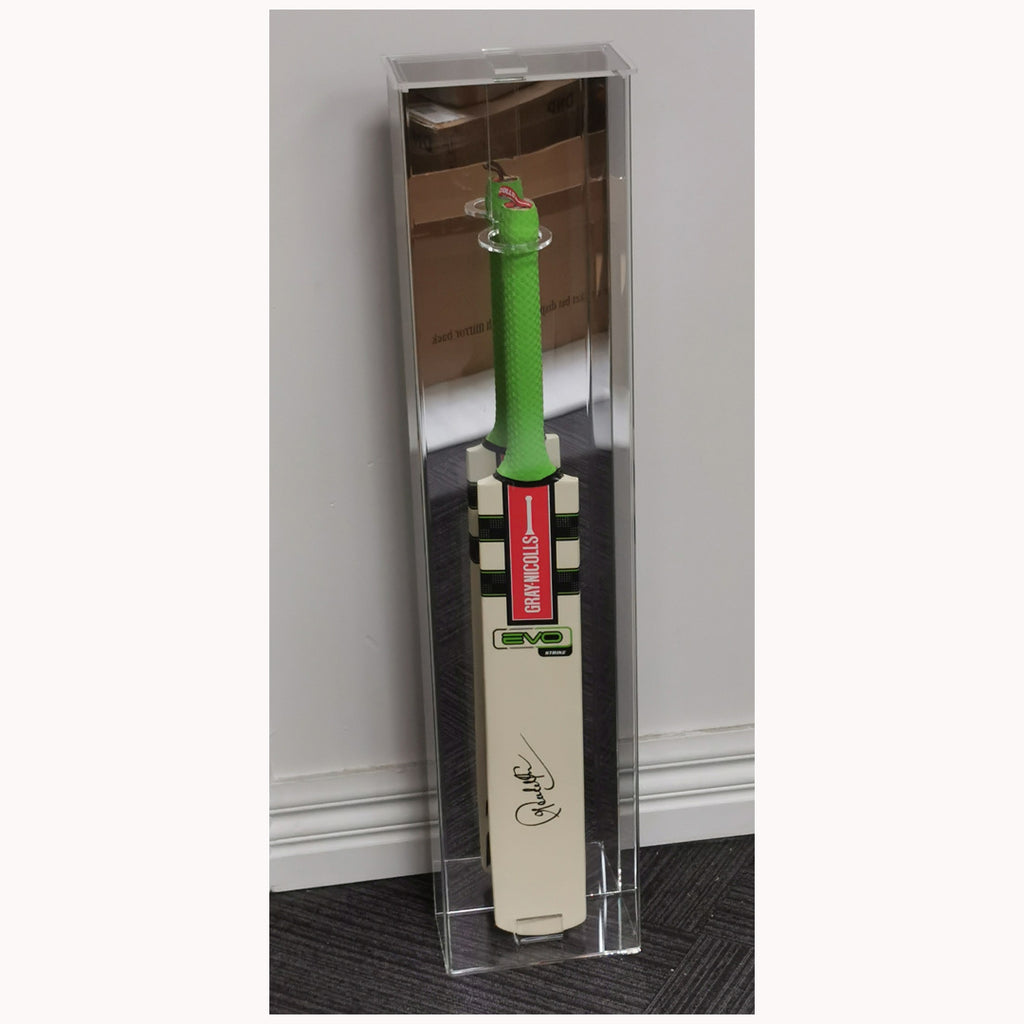 Full Size Cricket Bat Acrylic Display Case Mirror Back Finish - 7186