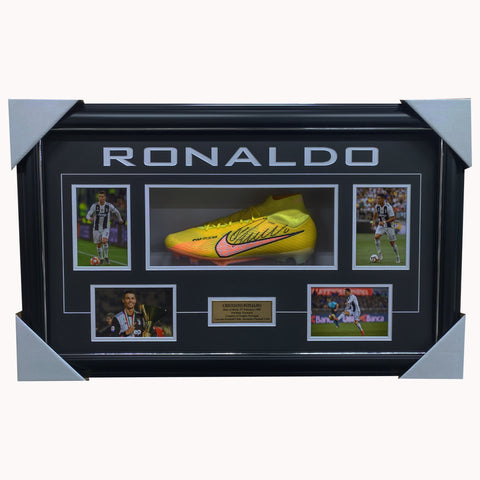 Cristiano Ronaldo Signed Juventus Nike Boot Box Framed with Photos - 4370